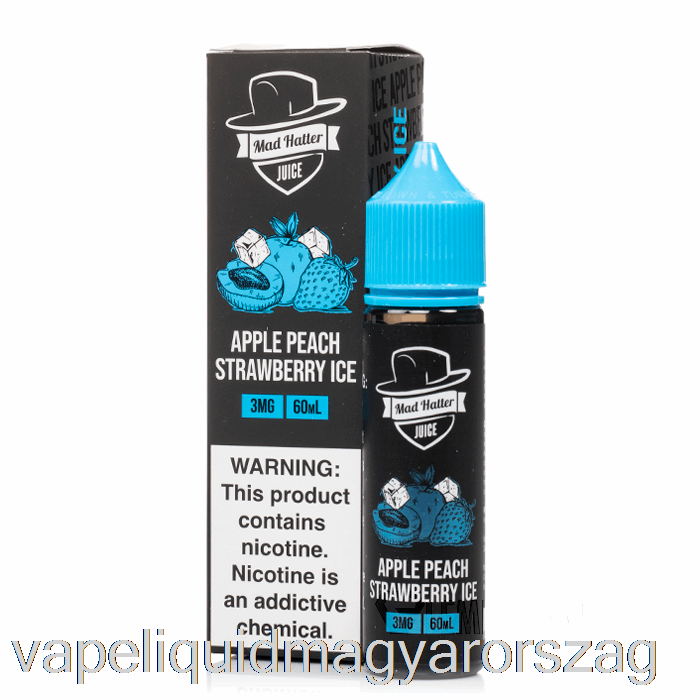 Alma Barack Eper Jég - Mad Hatter - 60ml 3mg Vape Folyadék